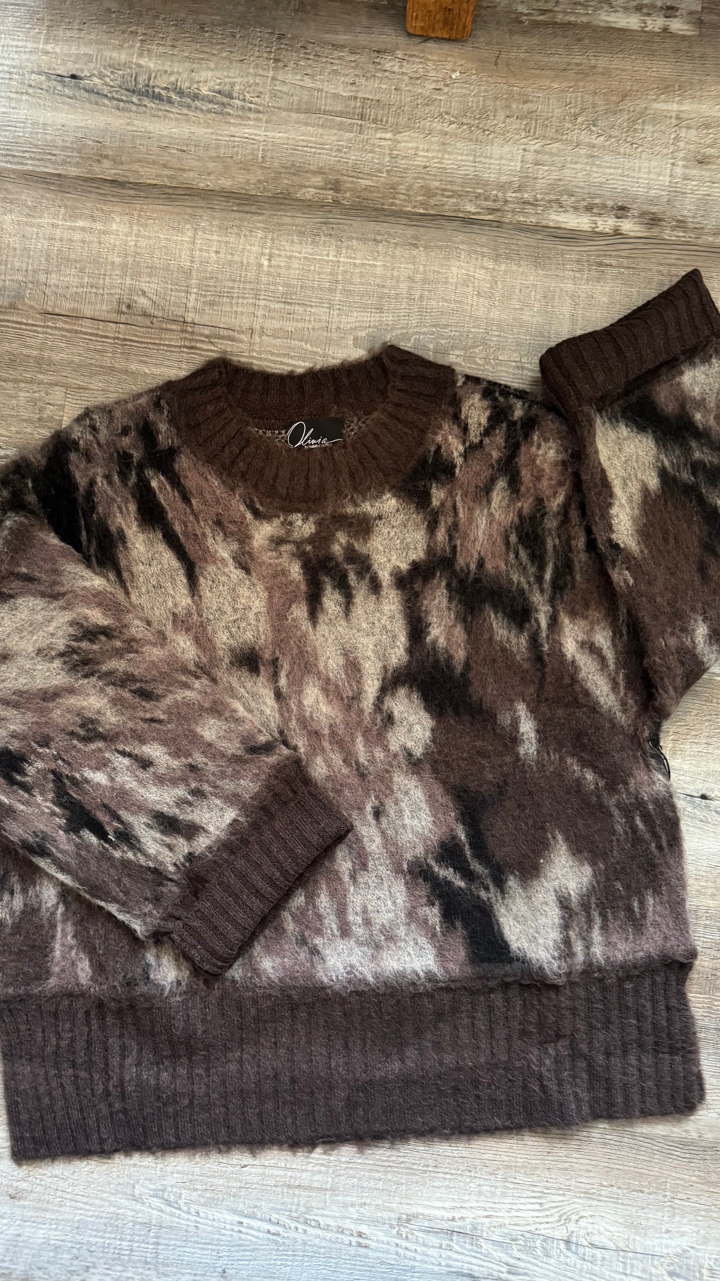 Olivia-Brown/Black Sweater