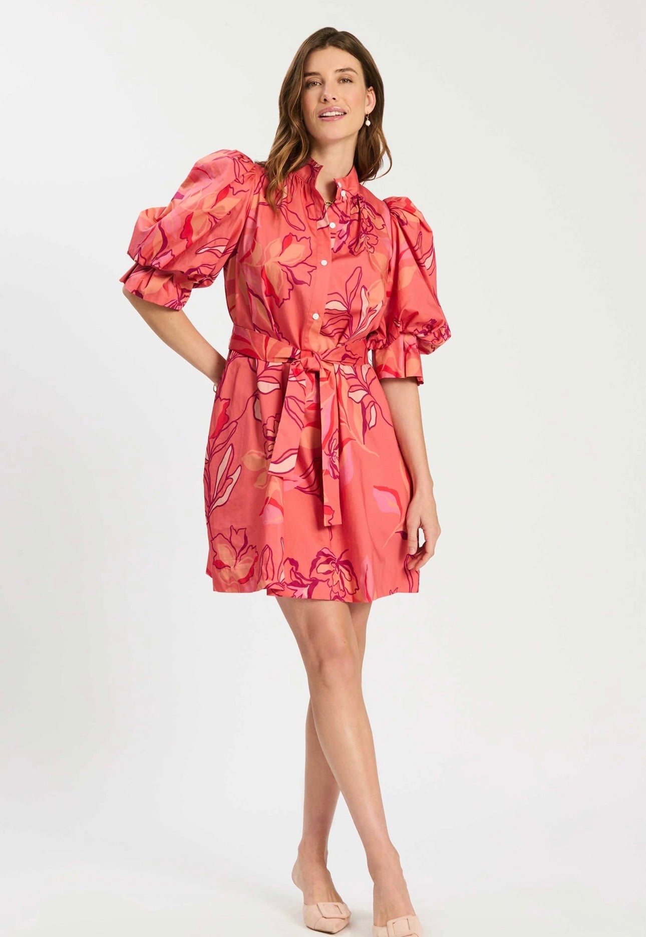 Tyler Boe Multi Peachy Floral Dress