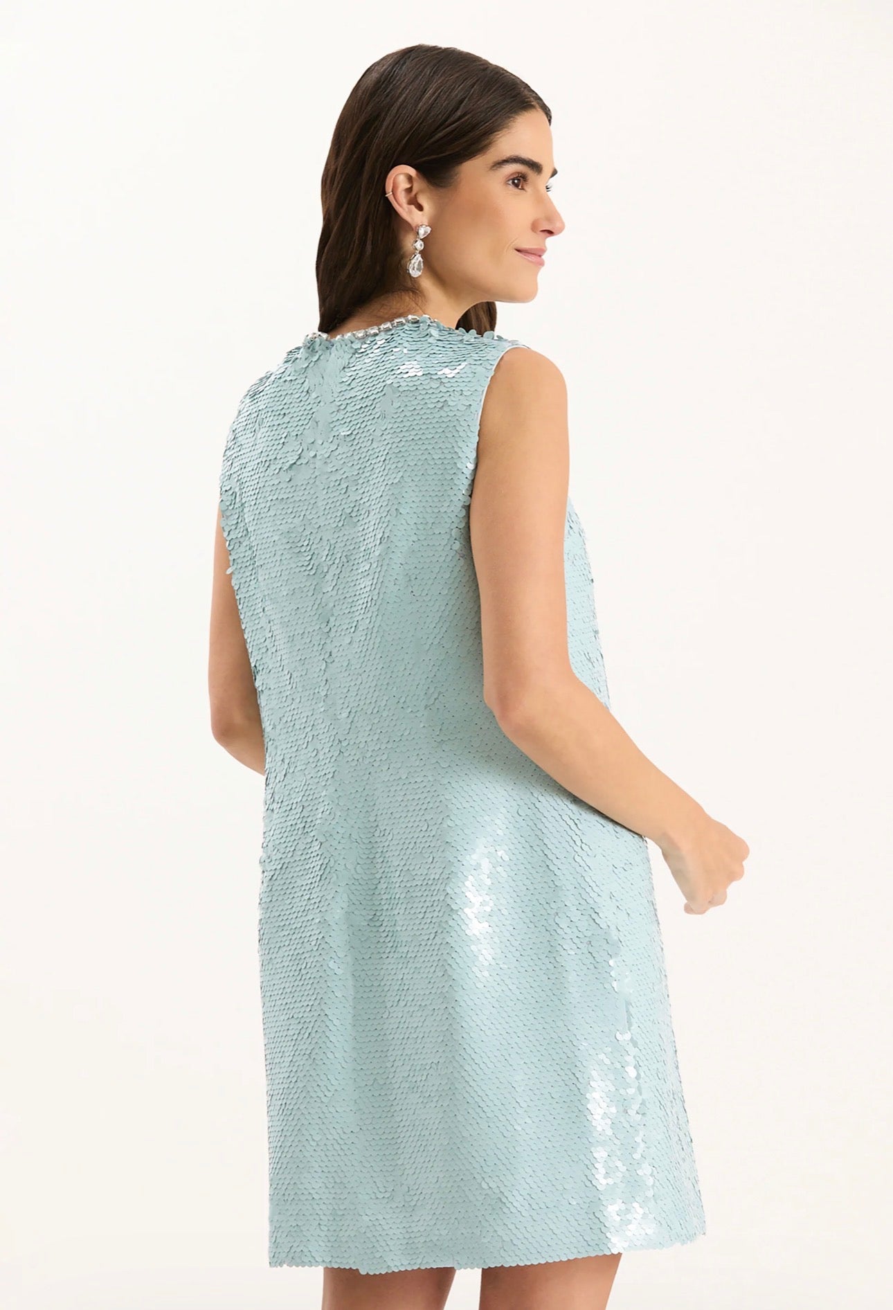 tyler boe-Savannah Sequin Dress w/  Bow Back
