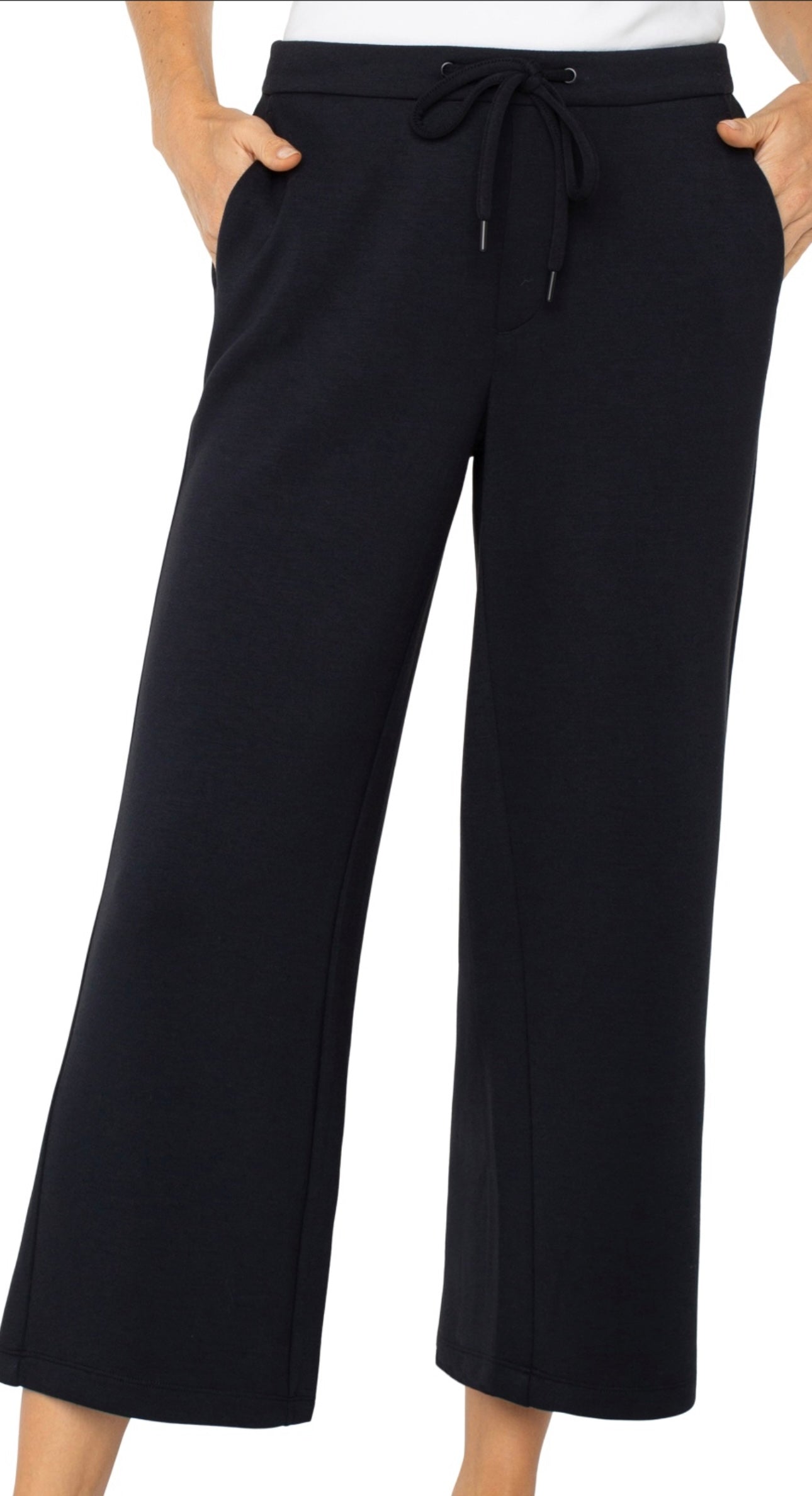 Liverpool Black Cropped Pull-On Trouser