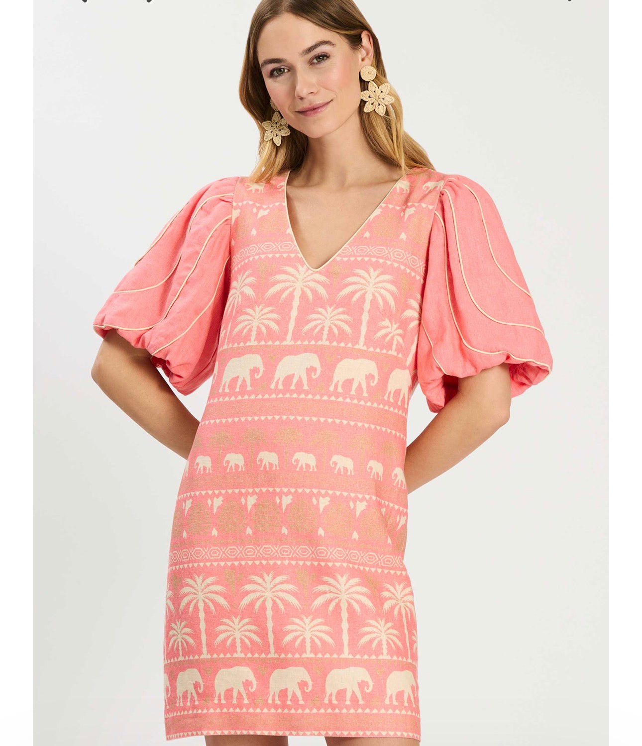 Tyler Boe Lexi Linen Tropical Dress