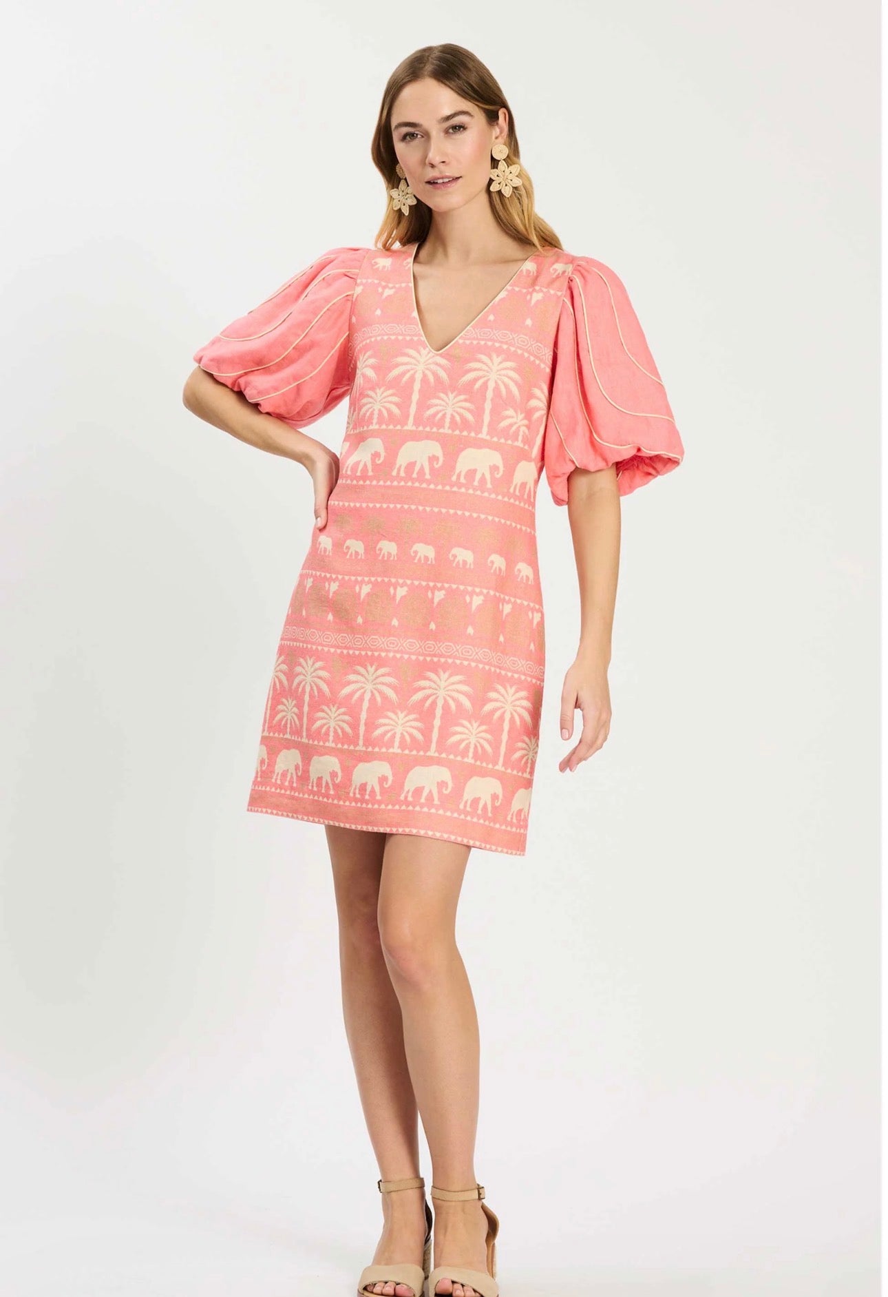 Tyler Boe Lexi Linen Tropical Dress