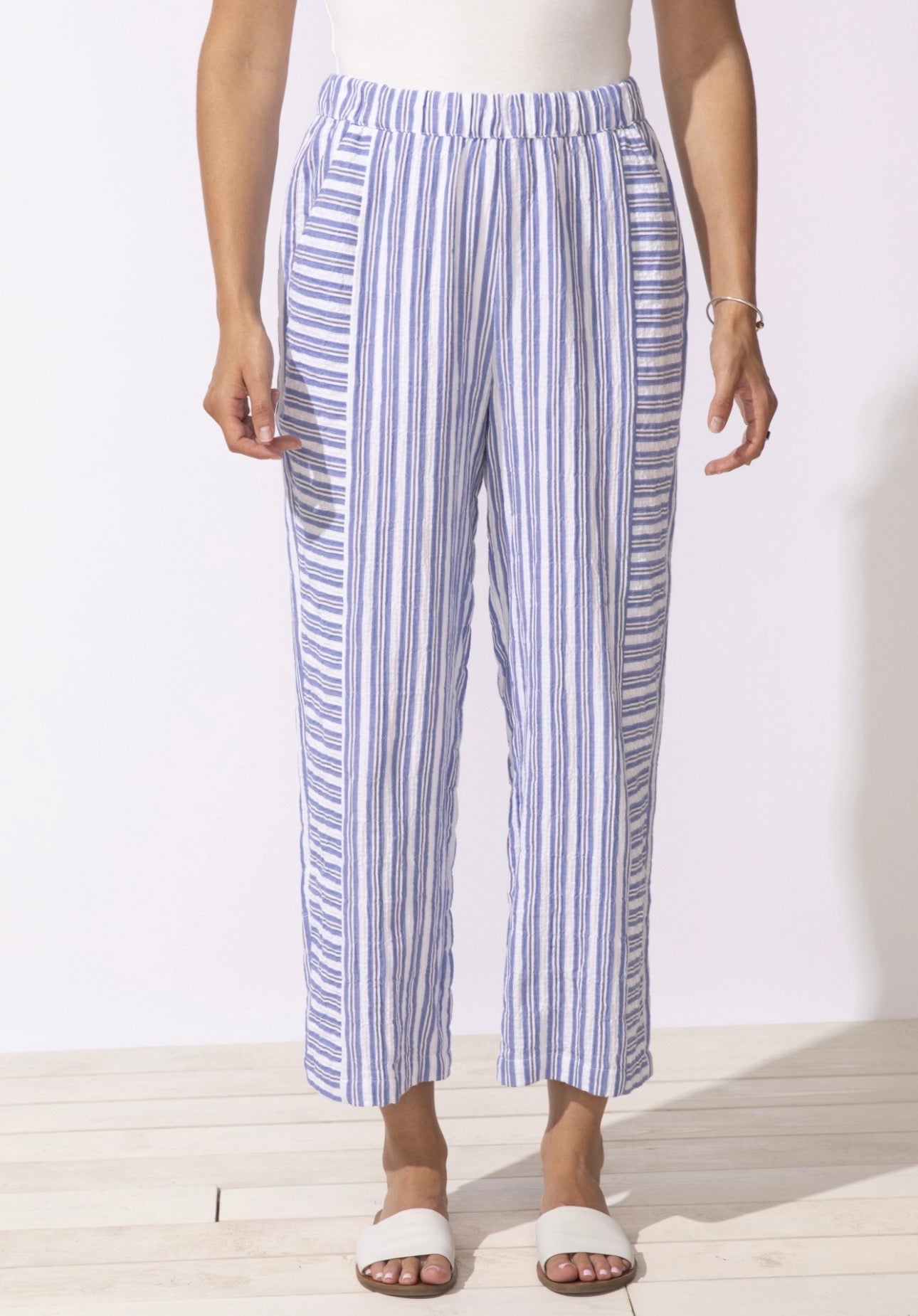 Escape Seaport Stripe Harborside Flood Pant (Blue)