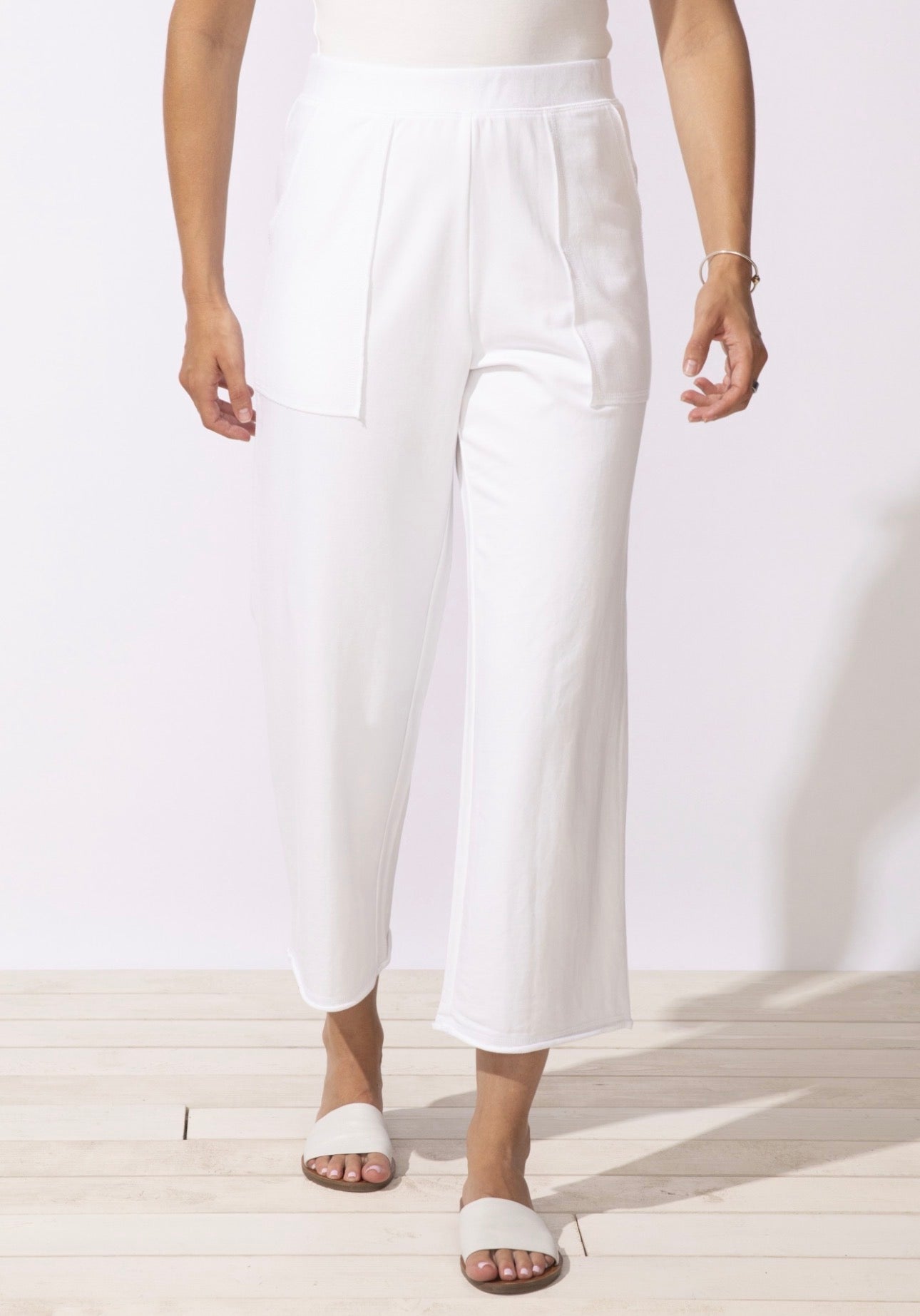 Escape White Breezy Flood Pant