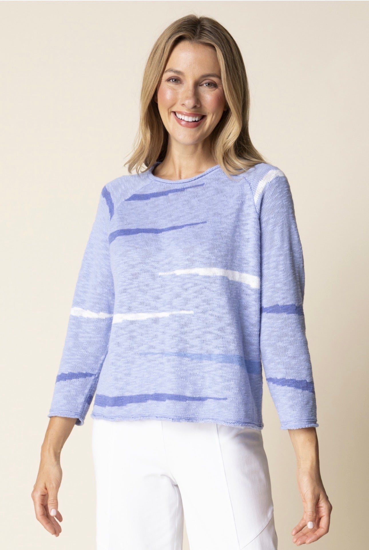 Habitat Boardwalk Raglan Sky Blue pullover