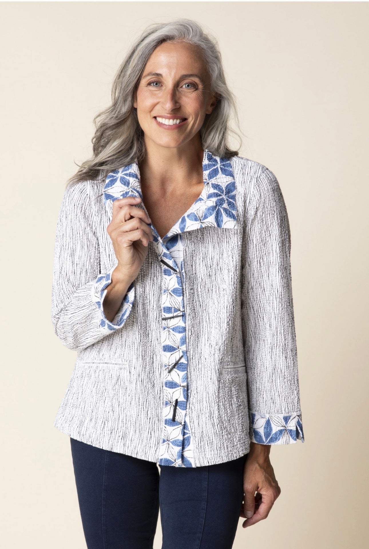 Habitat Crinkle Crepe Floral Mix Luna Jacket