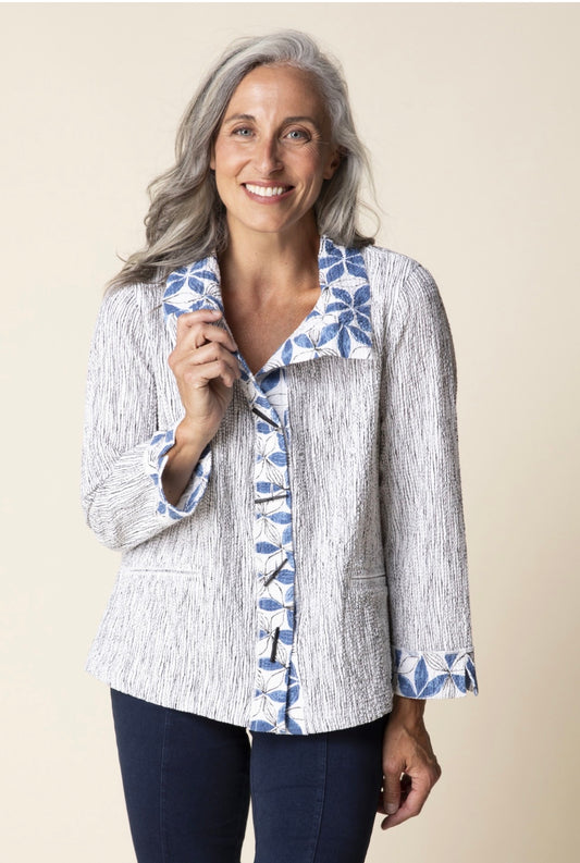 Habitat Crinkle Crepe Floral Mix Luna Jacket