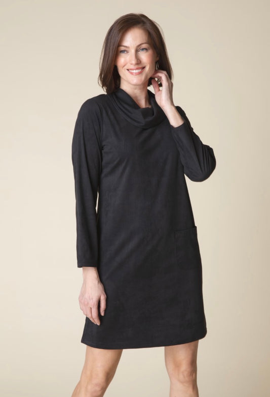 Habitat Faux Suede Dress in Black