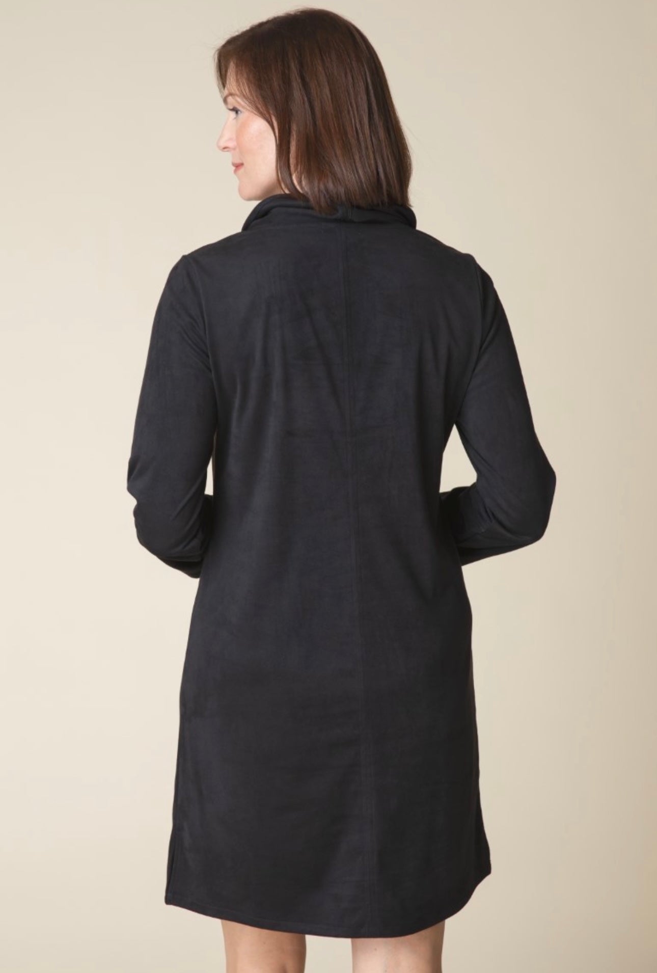 Habitat Faux Suede Dress in Black