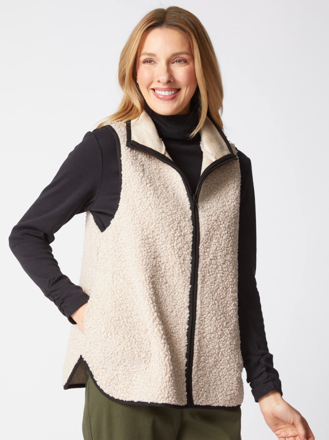 Habitat Reversible Suede Sherpa Vest
