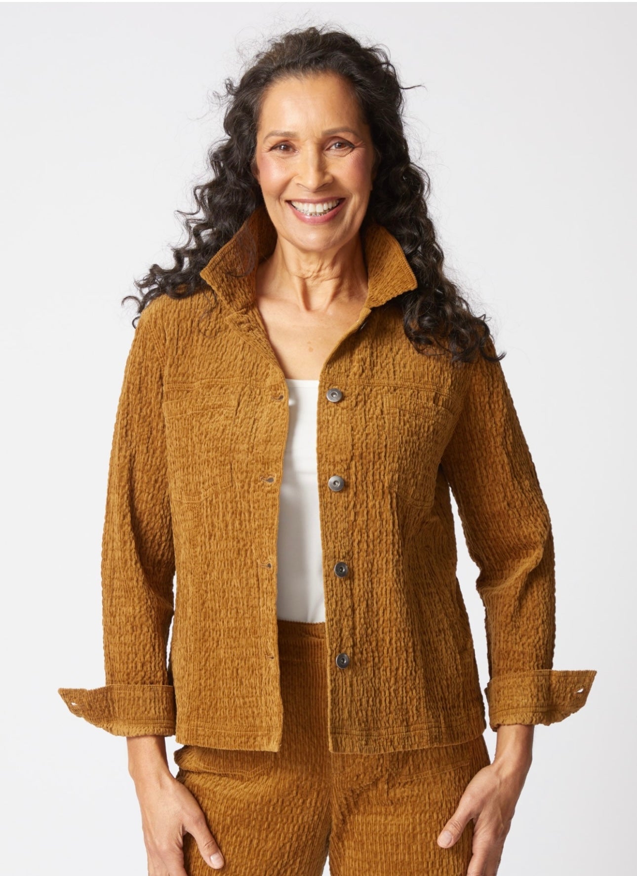 Habitat Rustic Stretch Cord Boyfriend Jacket (Breen)