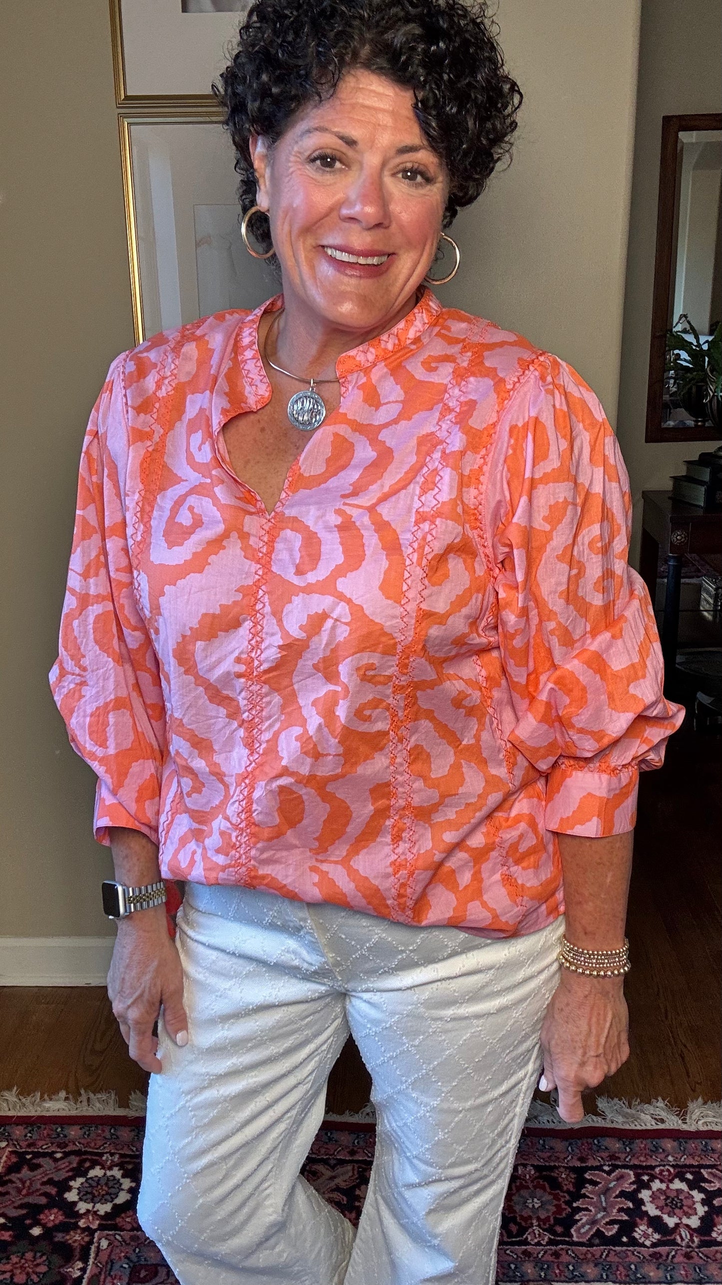 Ivy Jane Zig Zag Stitched Top (Lilac)