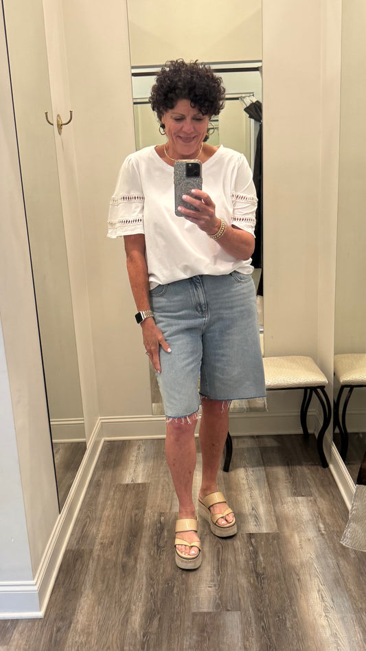 Tribal Brooke Hugging Wide Denim Jorts (Eastcoast)