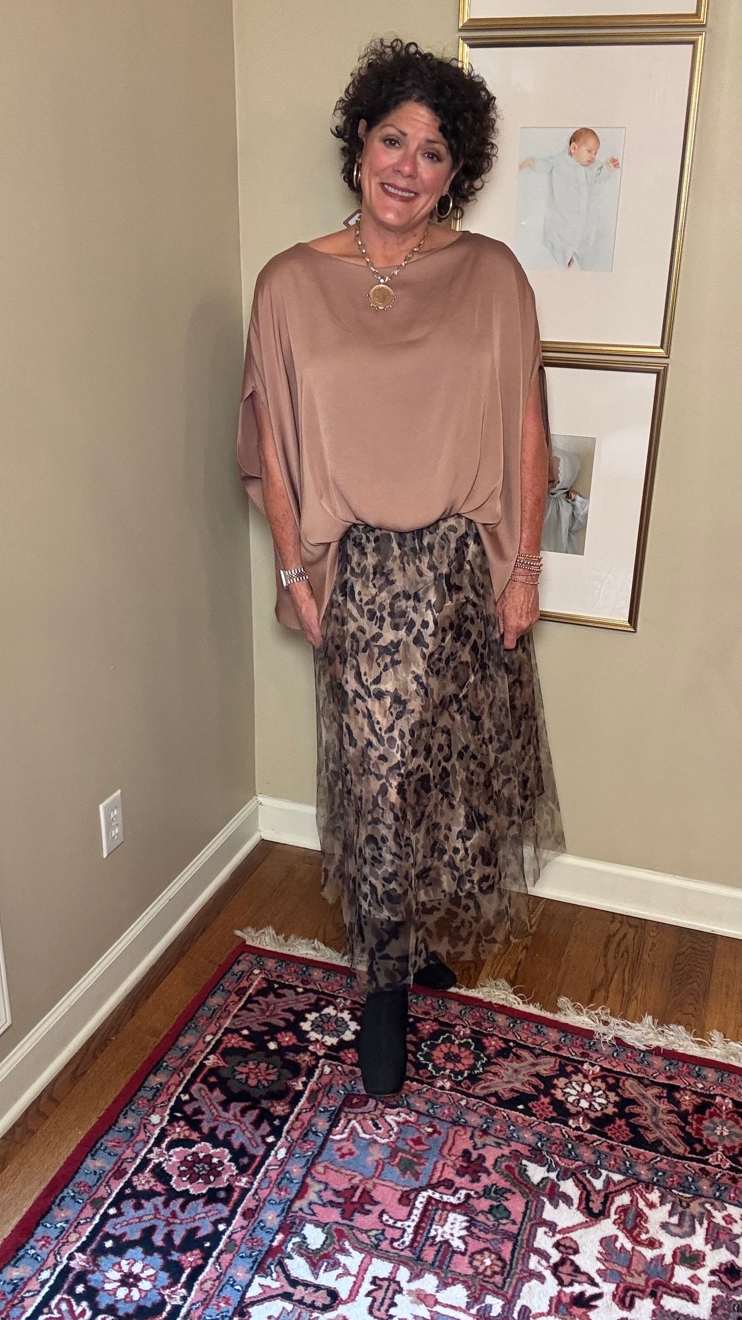 KLd-Mocha Sateen Kimona Top
