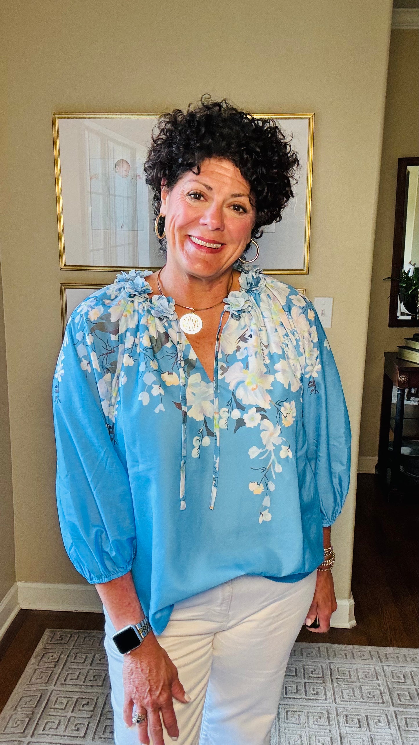 Jade Sky Garden Dimensional Flowers Top