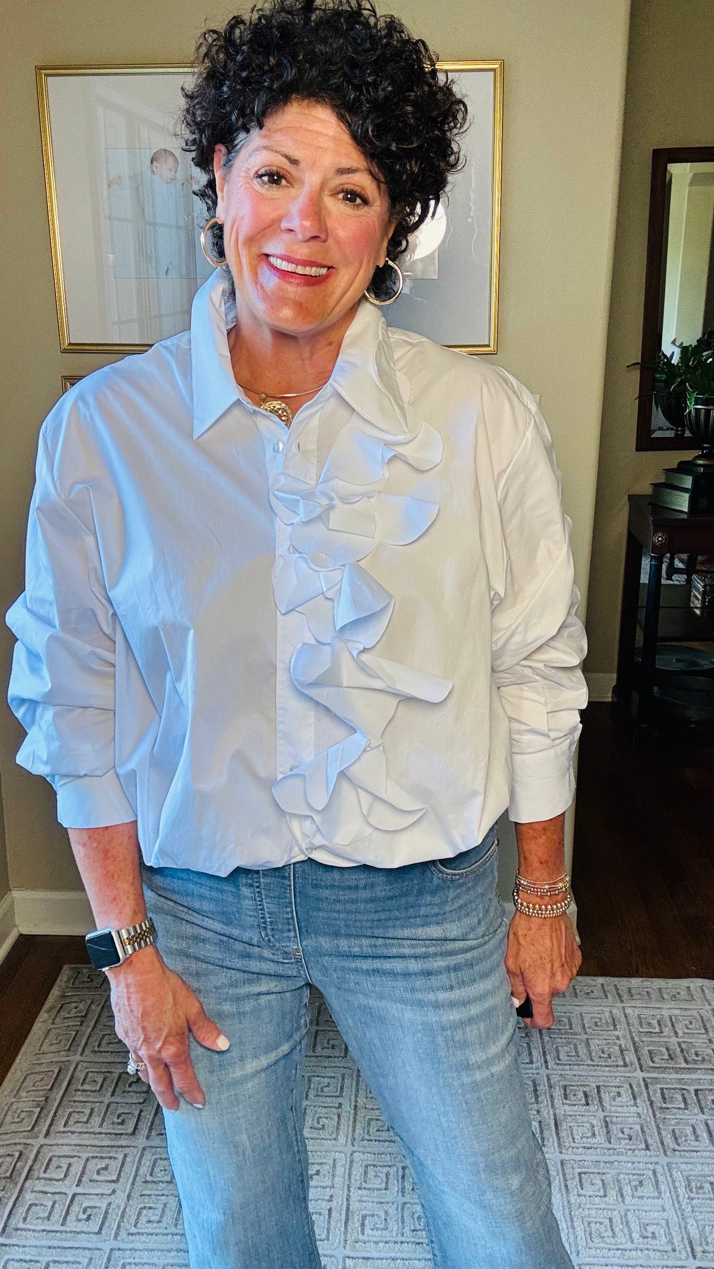 Elena Wang White Blouse