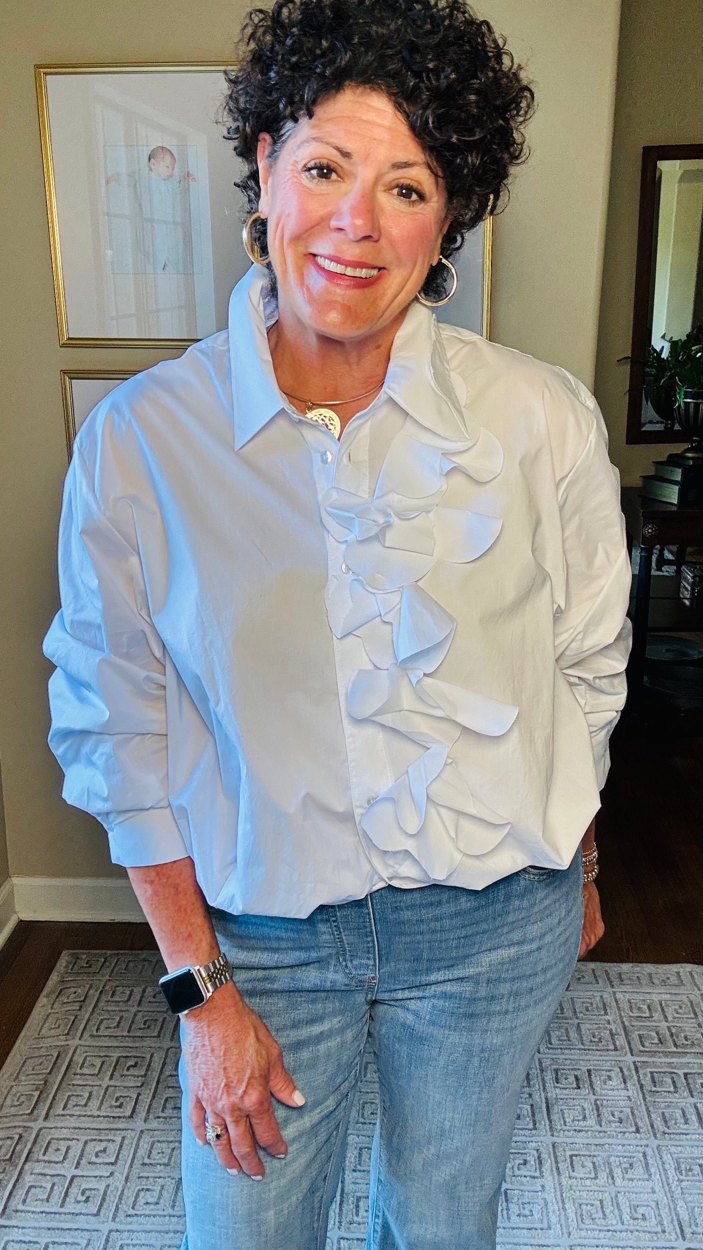 Elena Wang White Blouse