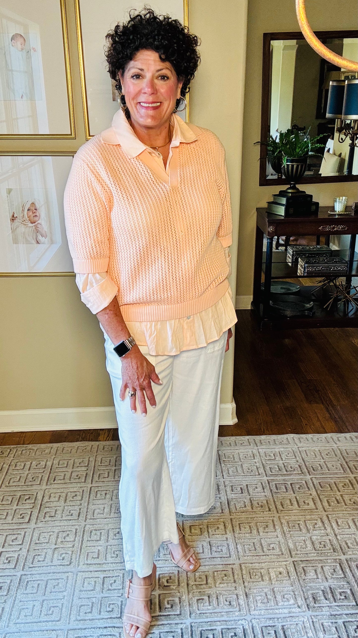 Nic & Zoe Orange Sherbert Shirt