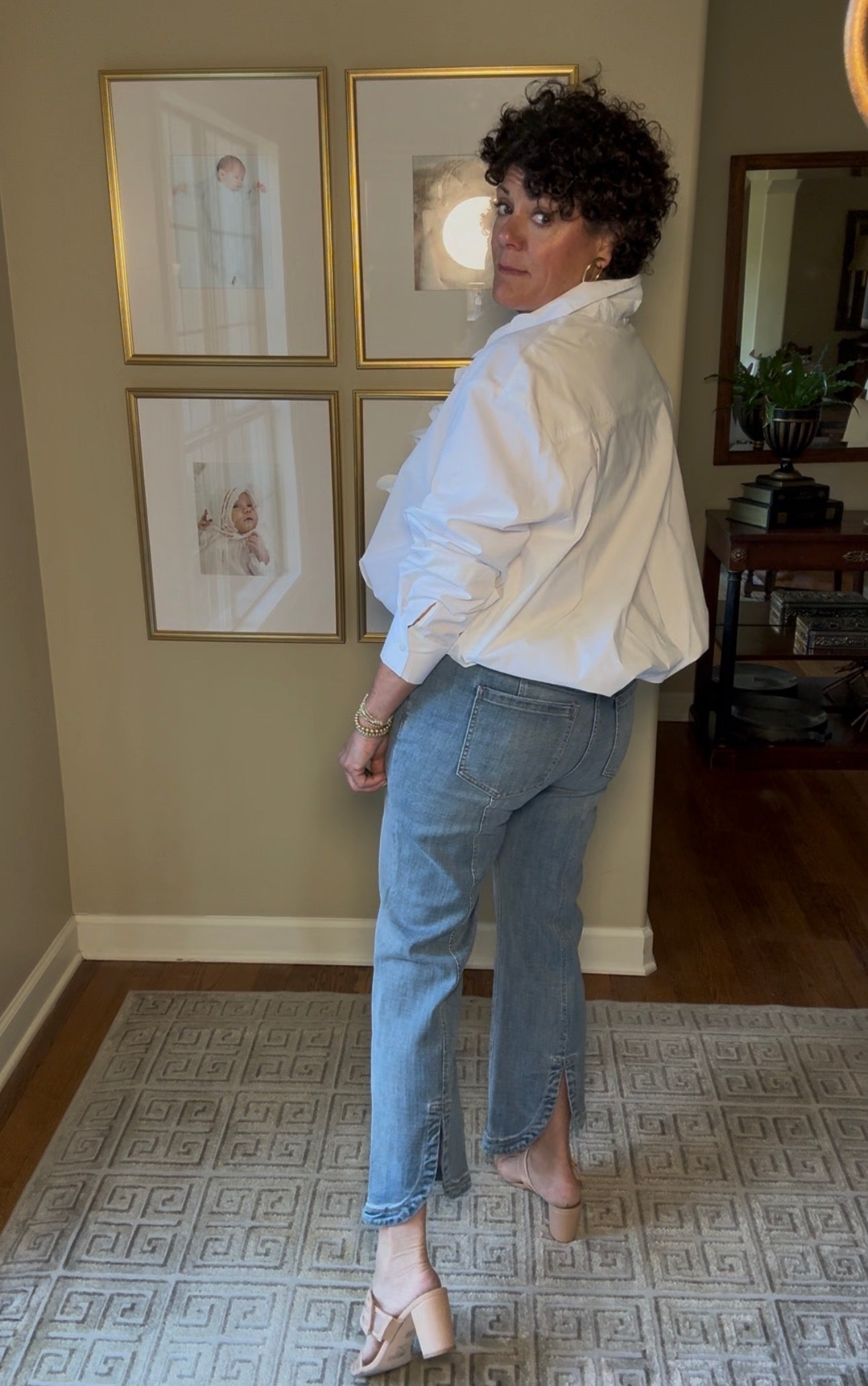 Liverpool Gia Glider Crop Jean w/Tulip back slit