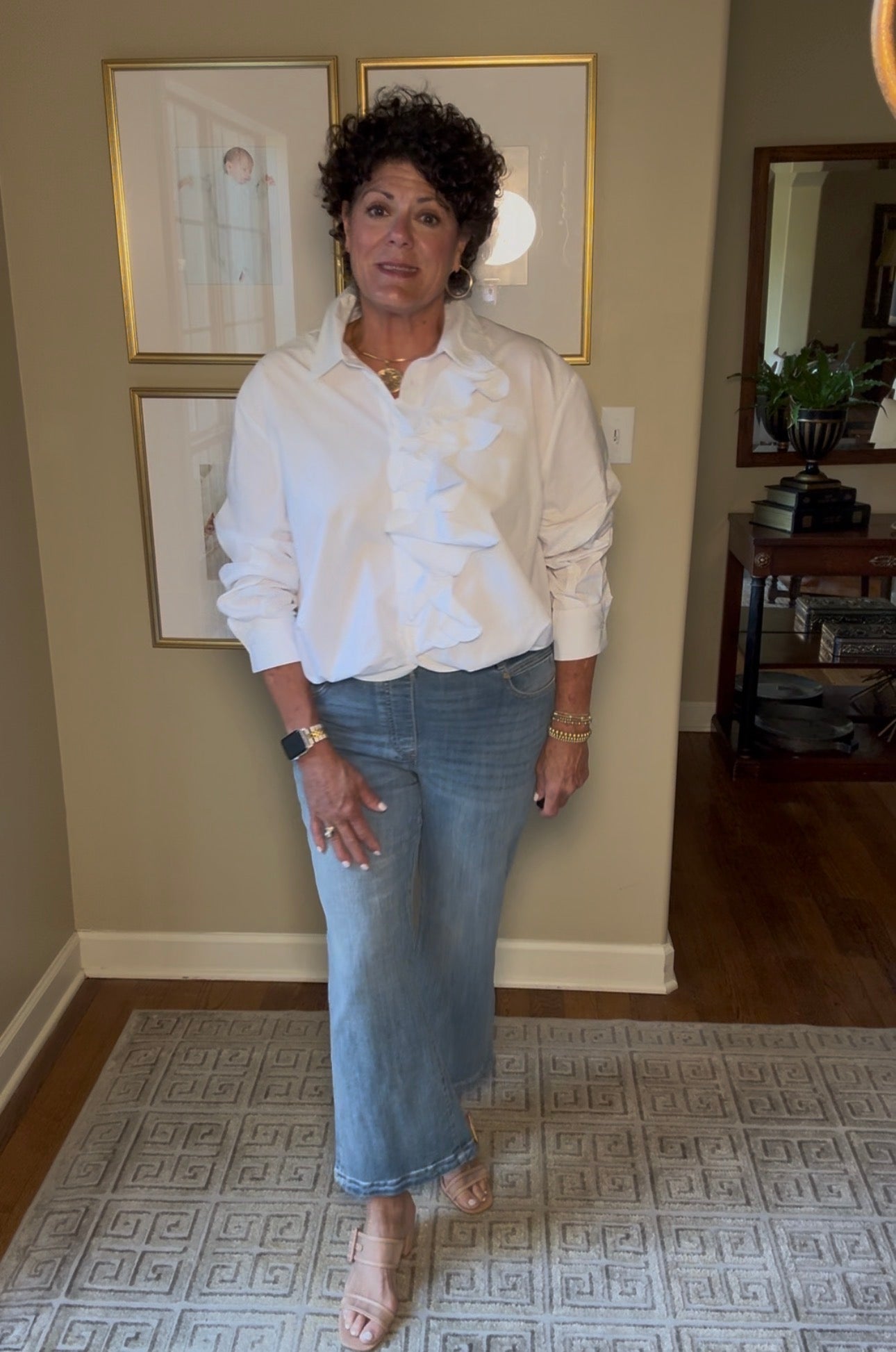 Liverpool Gia Glider Crop Jean w/Tulip back slit