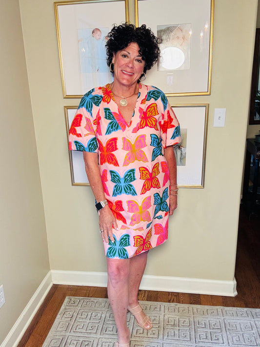 Uncle Frank Butterflies Shift Dress
