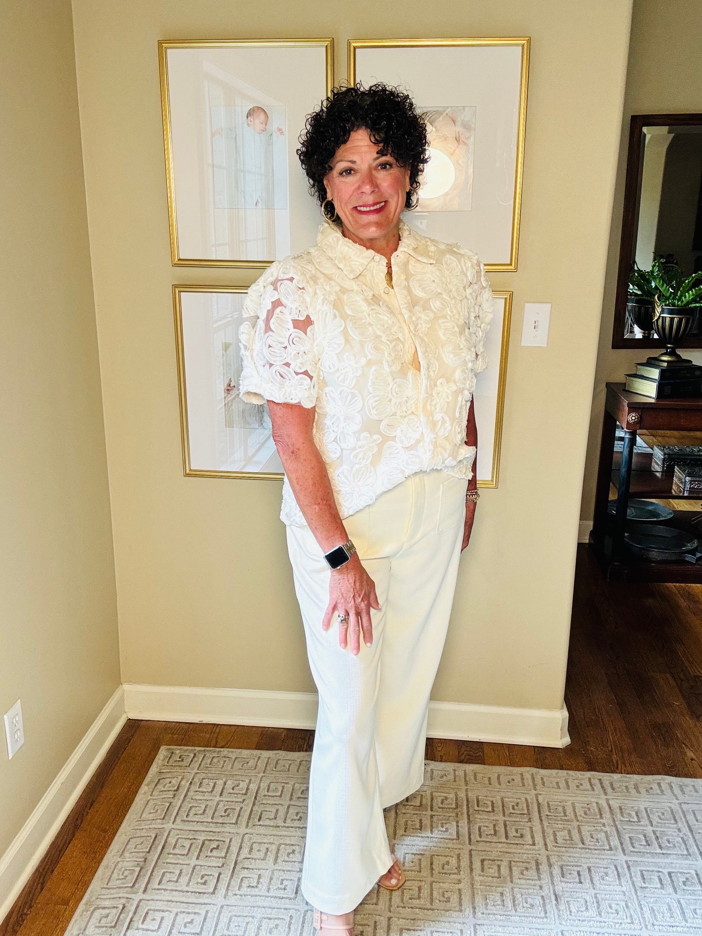 Joy Joy Ivory Soutache Blouse