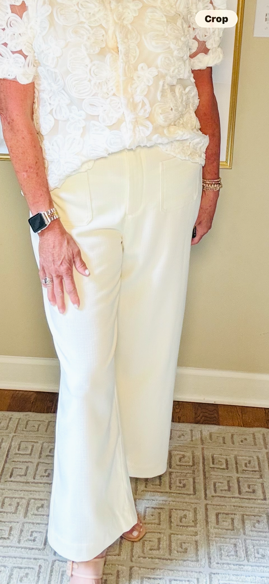 Jade Ivory Pocket Crop Pant