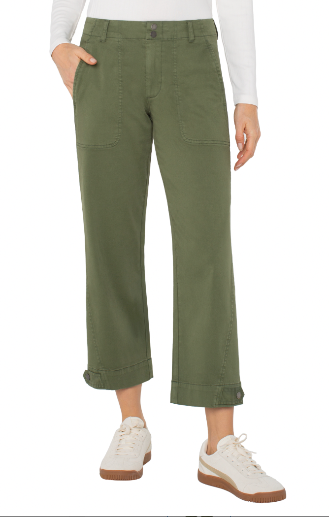 Liverpool  Utility Crop Pant (Forest  Shade)