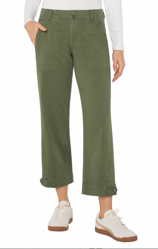 Liverpool  Utility Crop Pant (Forest  Shade)