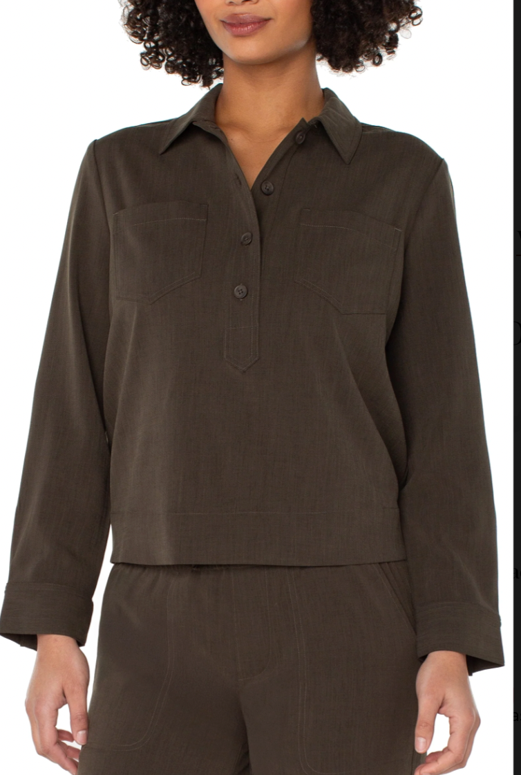 Liverpool Black Olive Top