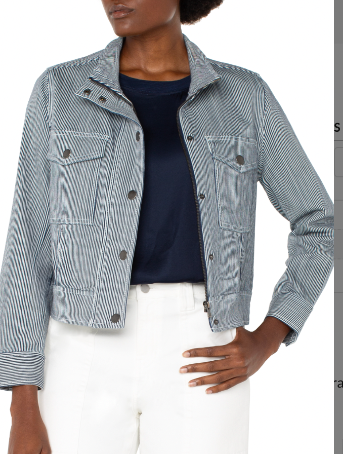 Liverpool Navy/White Striped Jacket