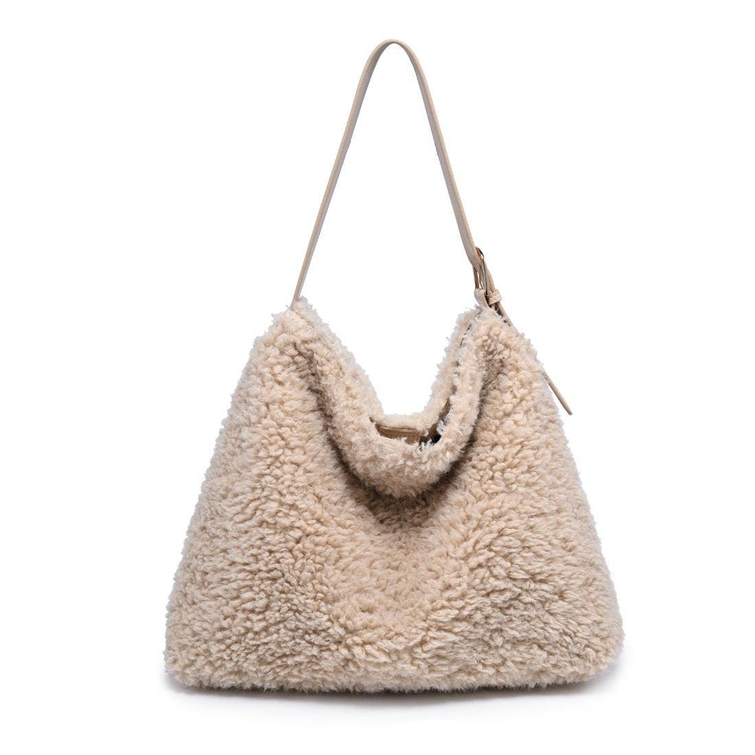 Neve Sherpa Tote: Burgundy