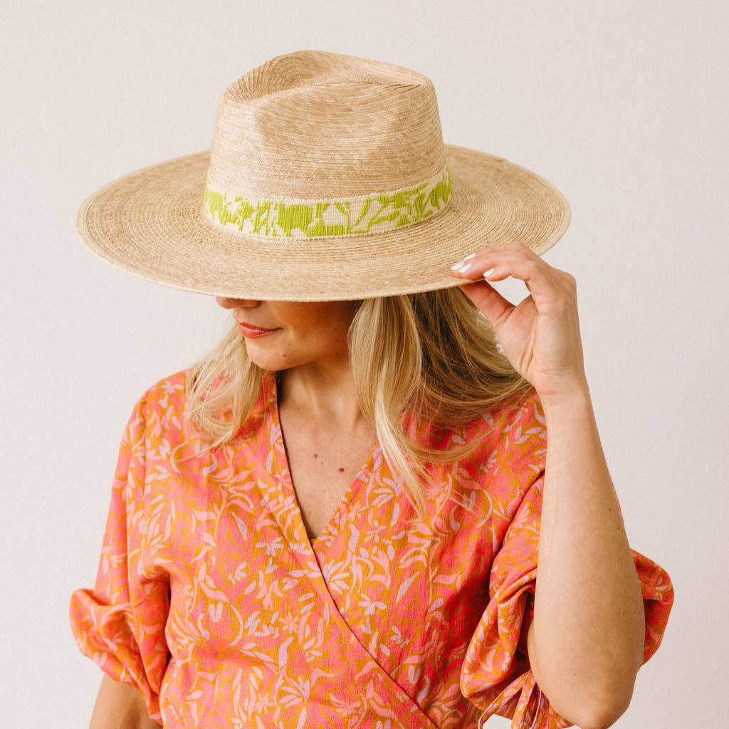 Verde Bloom Palm Hat: M/L 57-59 cm