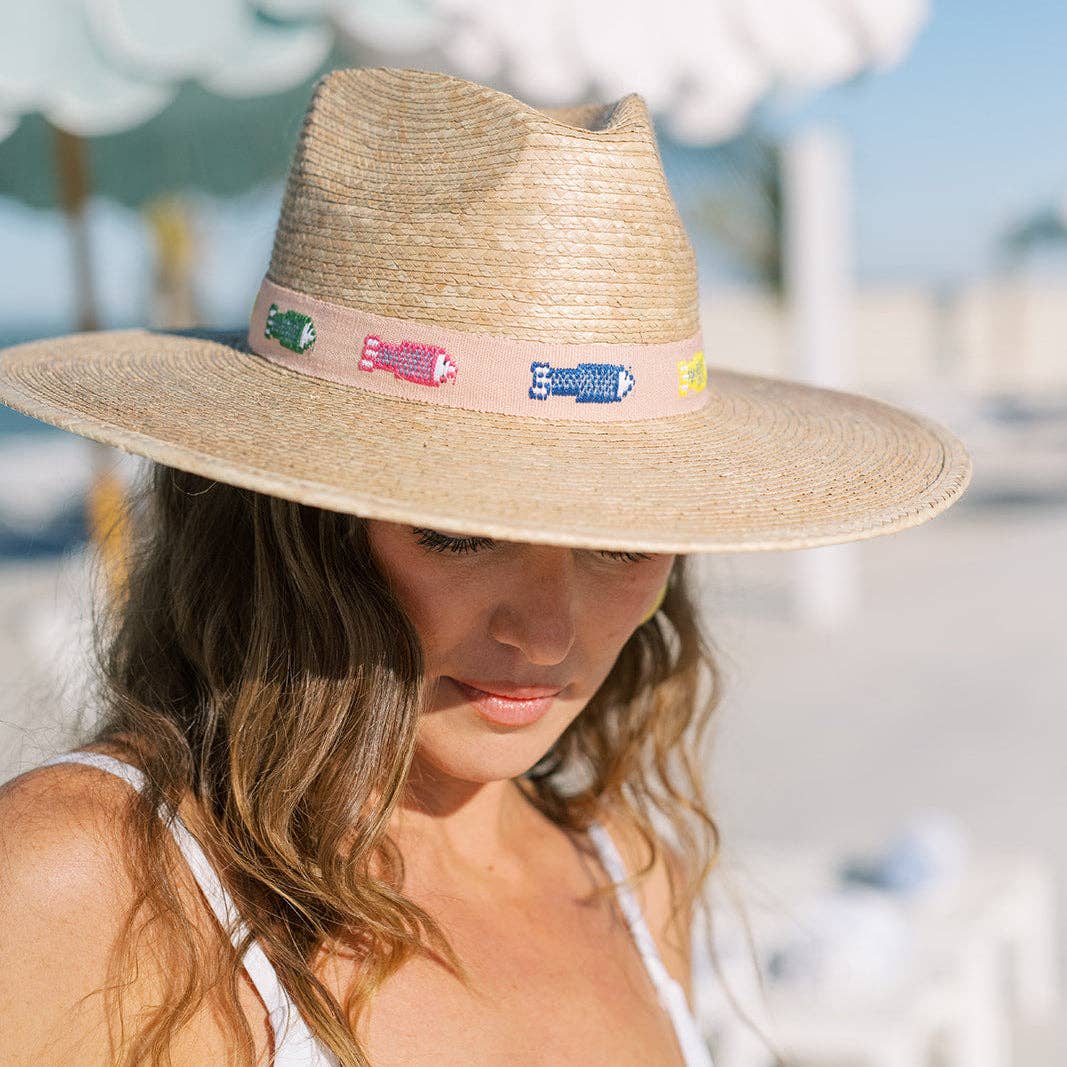 Colorful Fin Palm Hat: M/L 57-59 cm