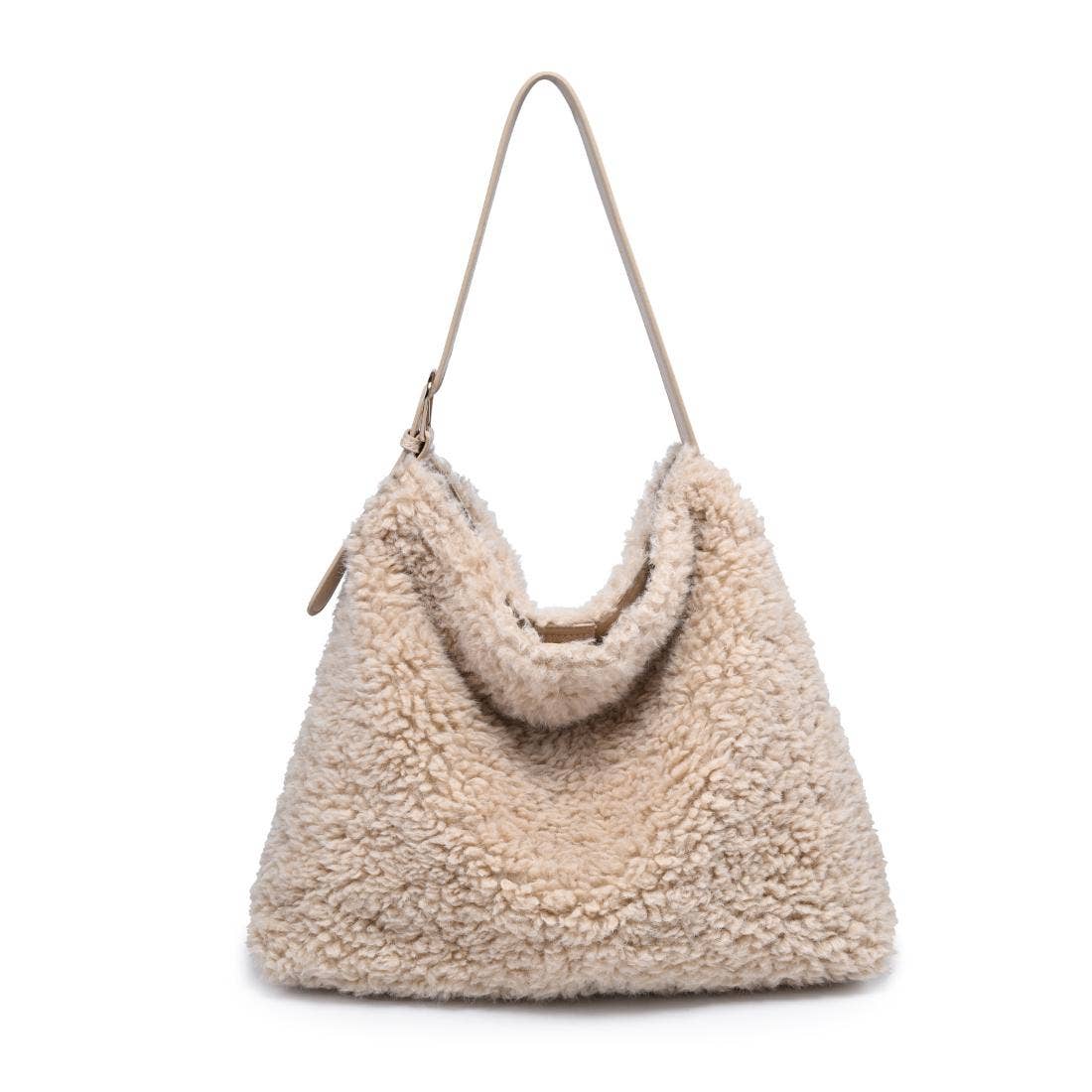 Neve Sherpa Tote: Burgundy