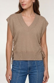 Liverpool V Neck Dolman Popover Sweater w/ties (harvest Khaki)