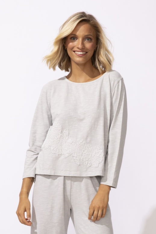 Escape Embroidery Applique Boxy Tee