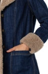 Liverpool Sherpa Trimmed Long  Denin Jacket