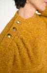 Liverpool long slv mock neck sweater w/ buttons
