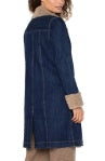 Liverpool Sherpa Trimmed Long  Denin Jacket