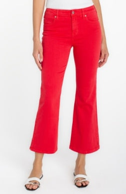 Liverpool Hannah Crop Flare Jean (Cherry Rose)