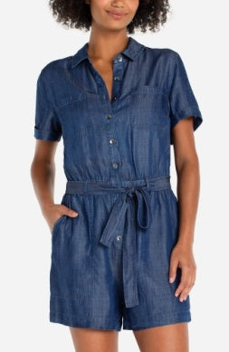 Liverpool Serene Dark Denim Short Jumper
